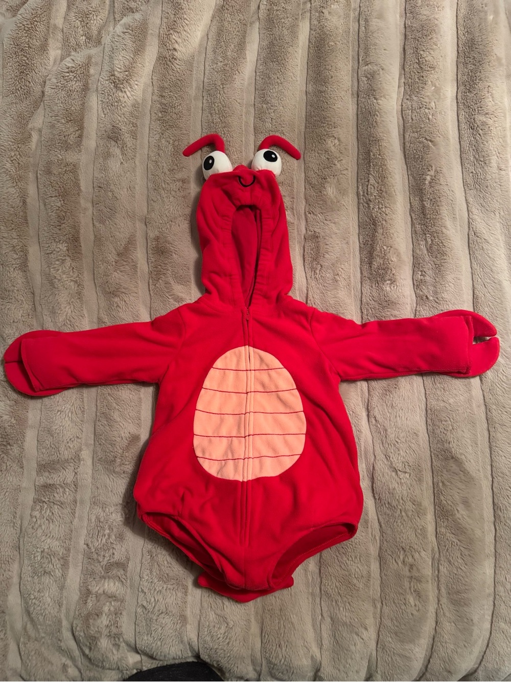 Toddler One-Piece Hooded Lobster Costume